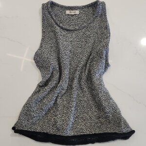 Madewell Sz S Fringe Swingy Tank Top Cotton Blend Basic Sleeveless Relaxed fit